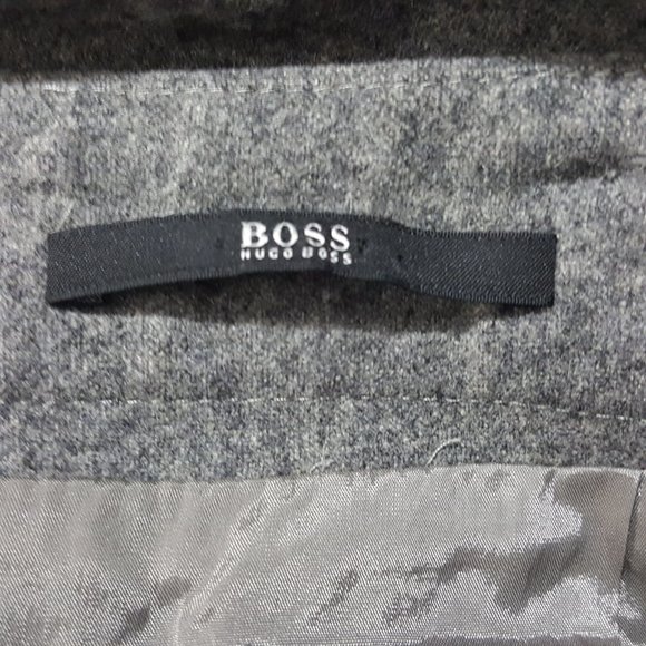 Hugo Boss Skirt Gray Virgin Wool Angora 12 - Picture 5 of 7